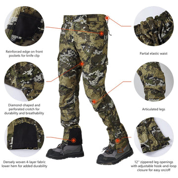 BASSDASH Walker pants calf-closure adjustability improves fit for varying footwear.