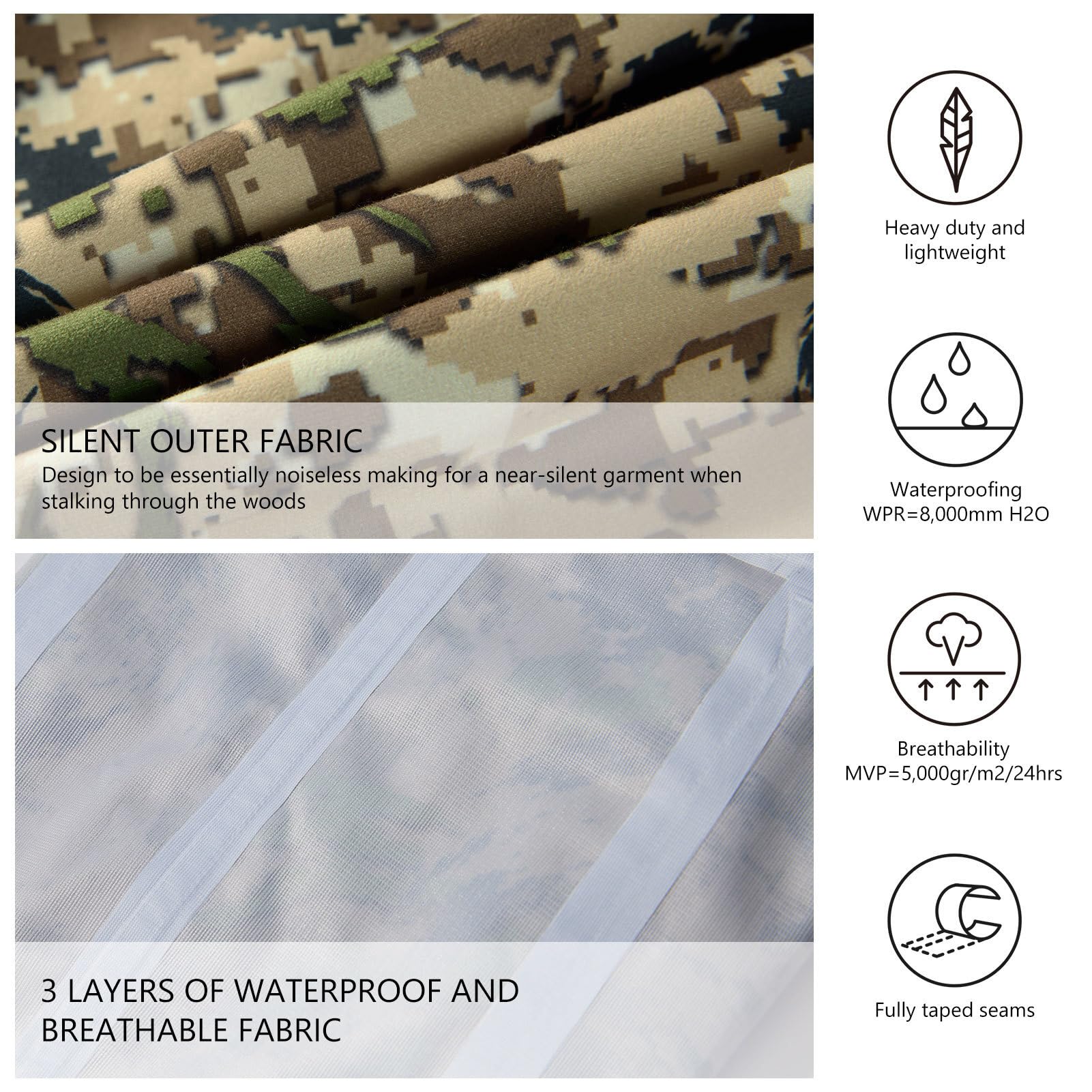 BASSDASH Walker pants camouflage pattern enhances terrain concealment