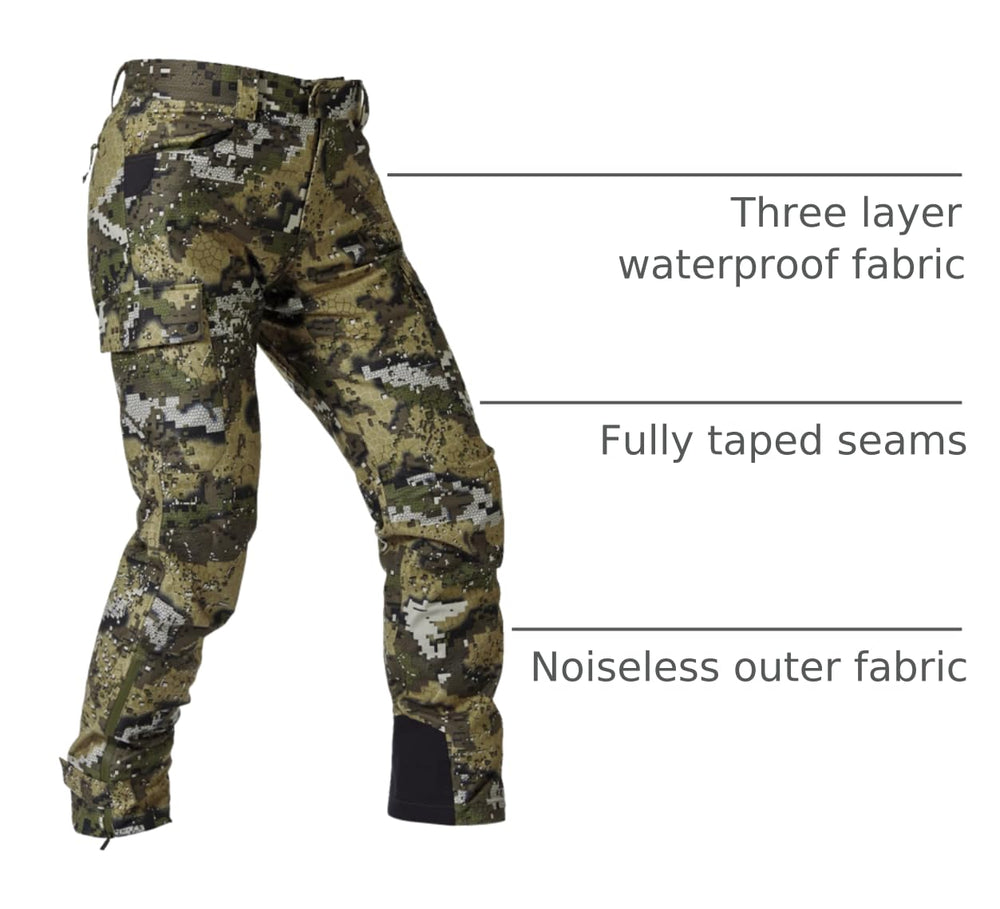 BASSDASH Walker pants with DESOLVE Veil Camouflage aids discreet viewing during hunts.