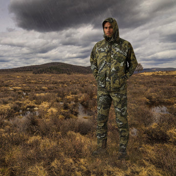 BASSDASH Walker pants silent outer fabric allows stealthy movement through woods.