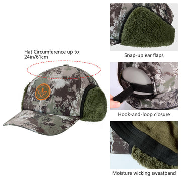 BASSDASH warm fleece hat ear flaps snap up demonstrates versatile coverage for changing weather