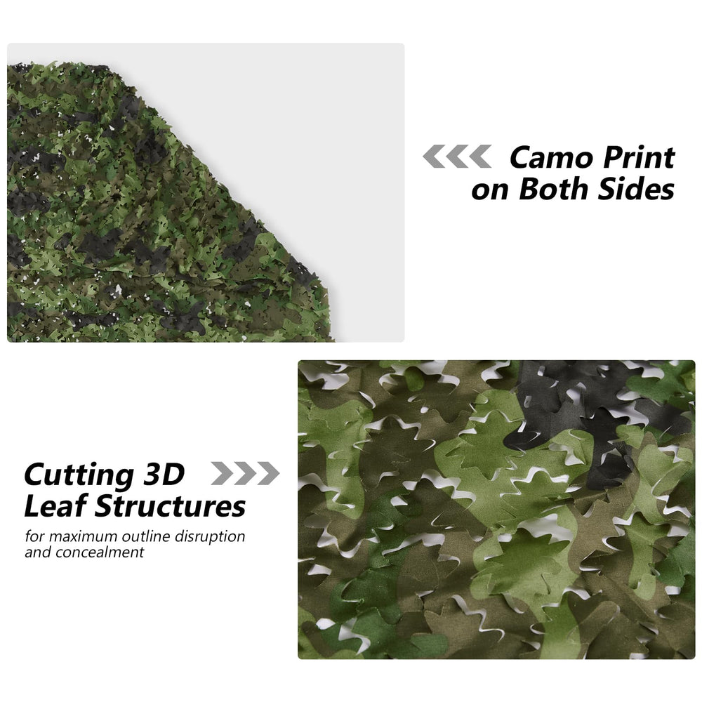 BASSDASH water-resistant camo netting keeps gear dry during showers