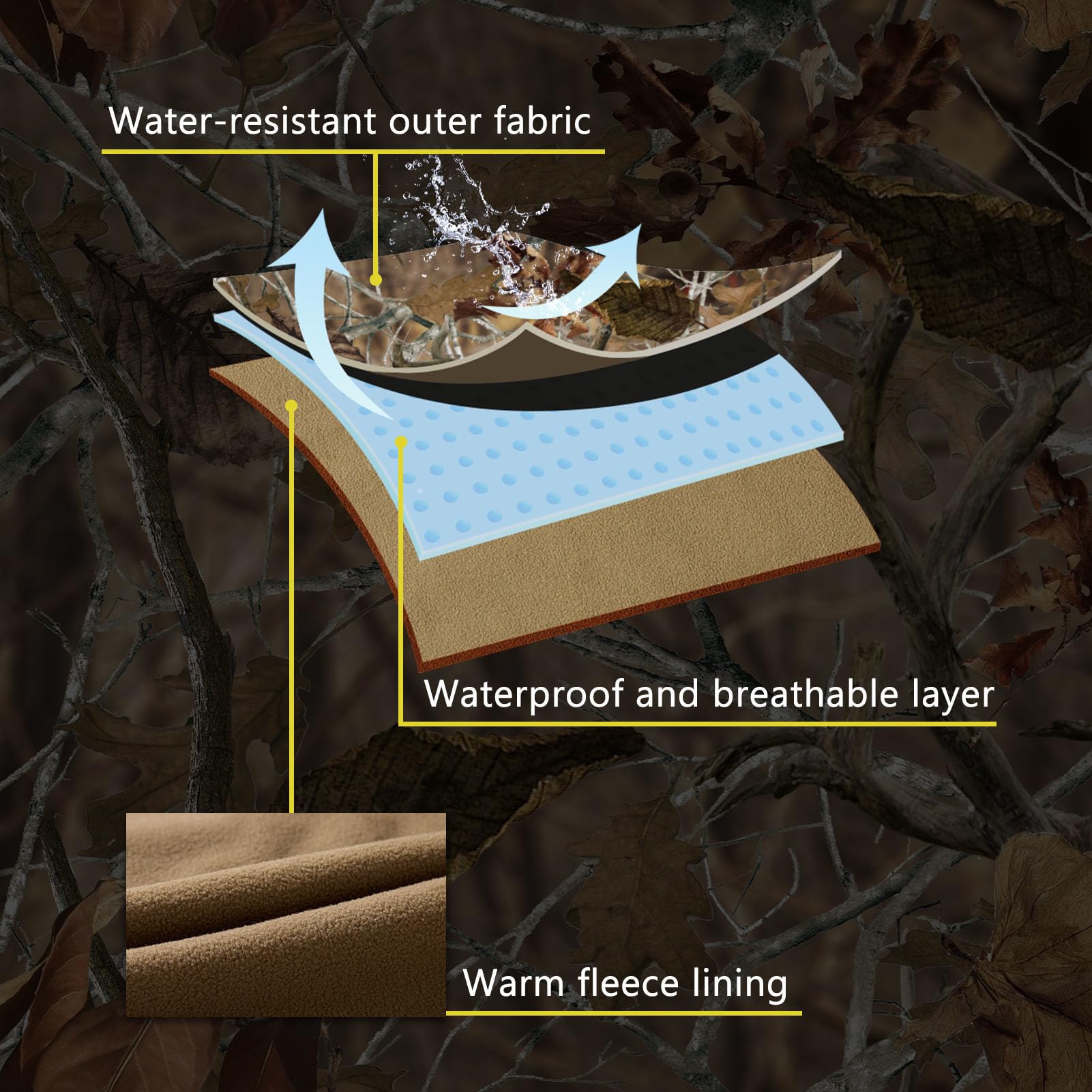 BassDASH water-resistant softshell hoodie back view emphasizes weather-ready warmth and full-front zip protection.