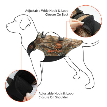 BASSDASH waterproof neoprene texture close-up highlights warmth and durable protection.