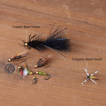 Copper John and Zebra Midge wet flies