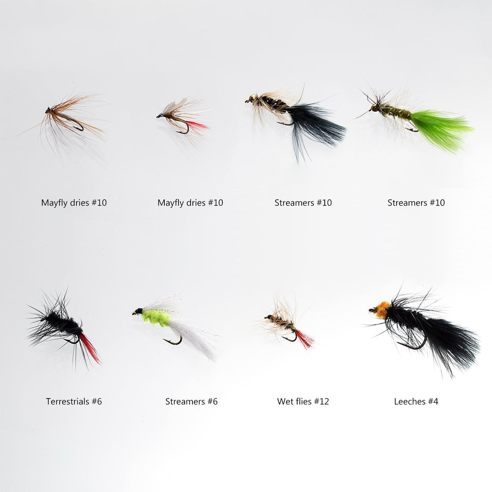 Assorted wet flies included in the BASSDASH kit