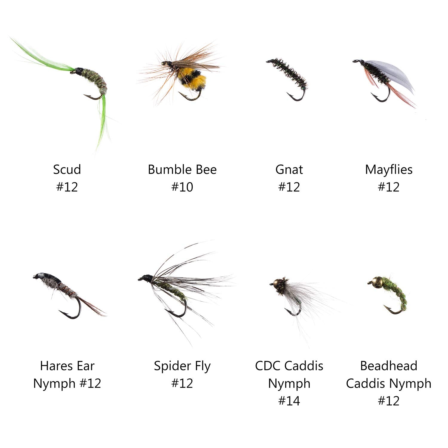 BASSDASH wet flies and nymphs close-up for versatile freshwater tactics