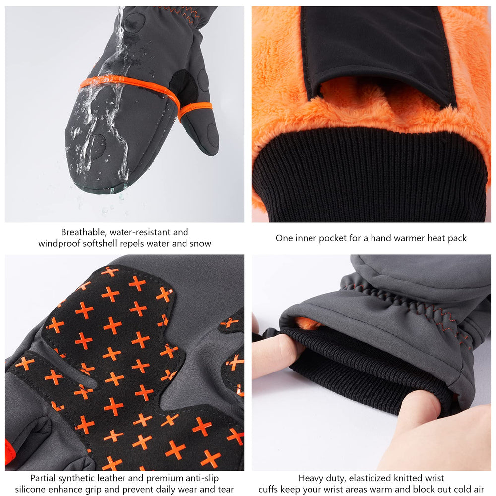 BASSDASH WinteFlex mittens ideal for hunting and photography in cold weather.