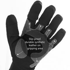 BASSDASH WintePro gloves slip-proof palm enhances grip on gear.