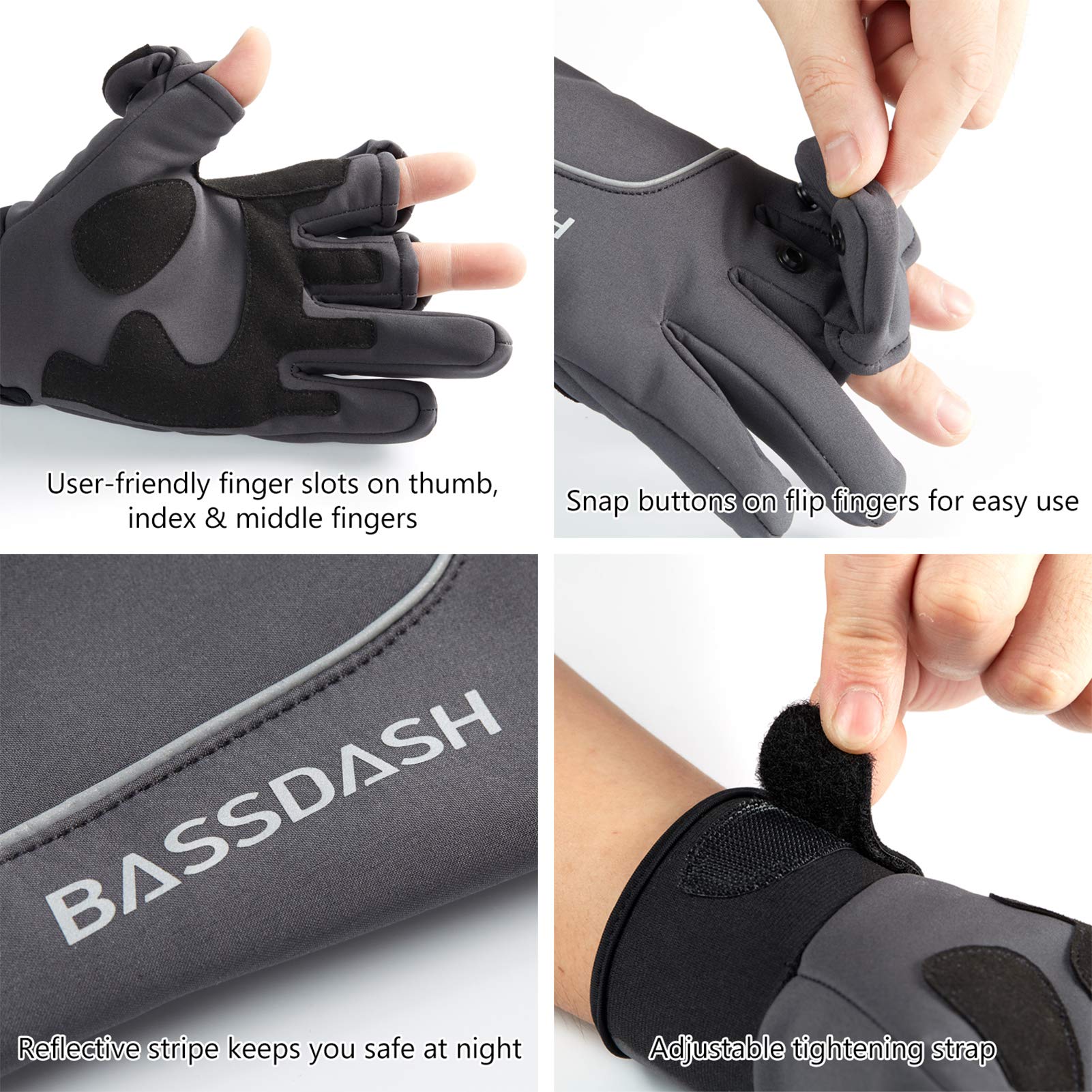 BASSDASH WintePro fleece lining adds soft warmth for cold-weather wear.