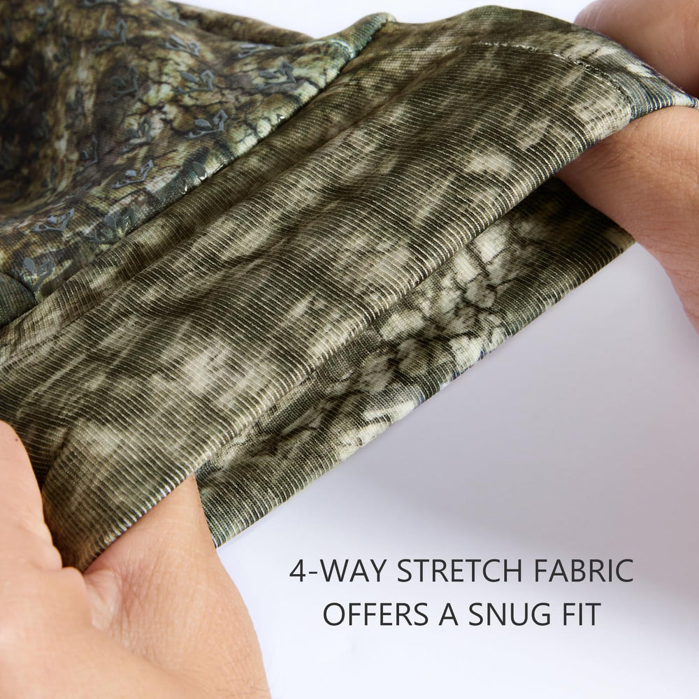 BASSDASH winter fleece hunting gloves palm silicone grip for steady gear control in damp terrain.
