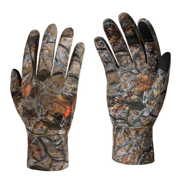 BASSDASH winter fleece hunting gloves closeup highlighting warm insulation from 290gsm fleece