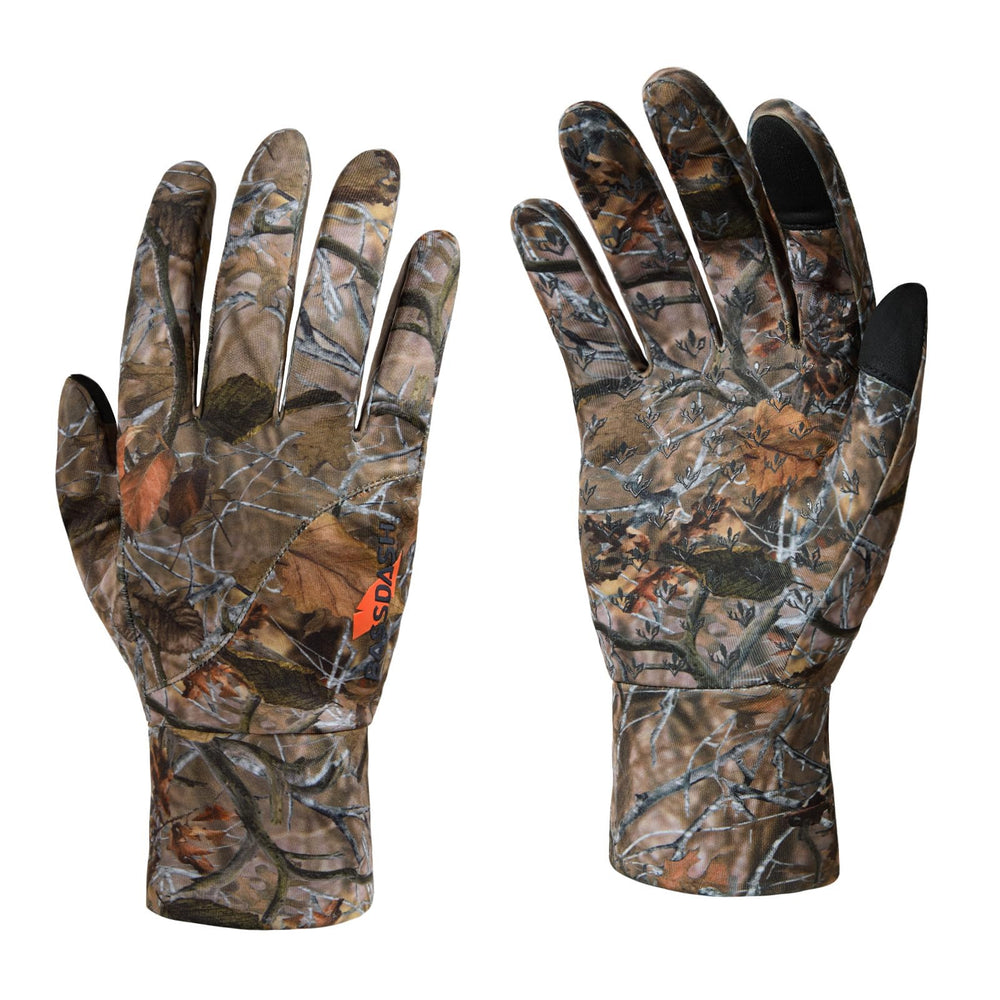 BASSDASH winter fleece hunting gloves closeup highlighting warm insulation from 290gsm fleece