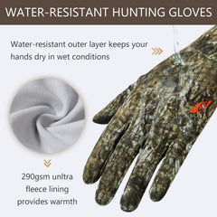 BASSDASH water-resistant outer layer keeps hands dry in wind and drizzle.