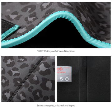 BASSDASH leopard waders top-loading pocket and chest zipper secure essentials during outdoor outings
