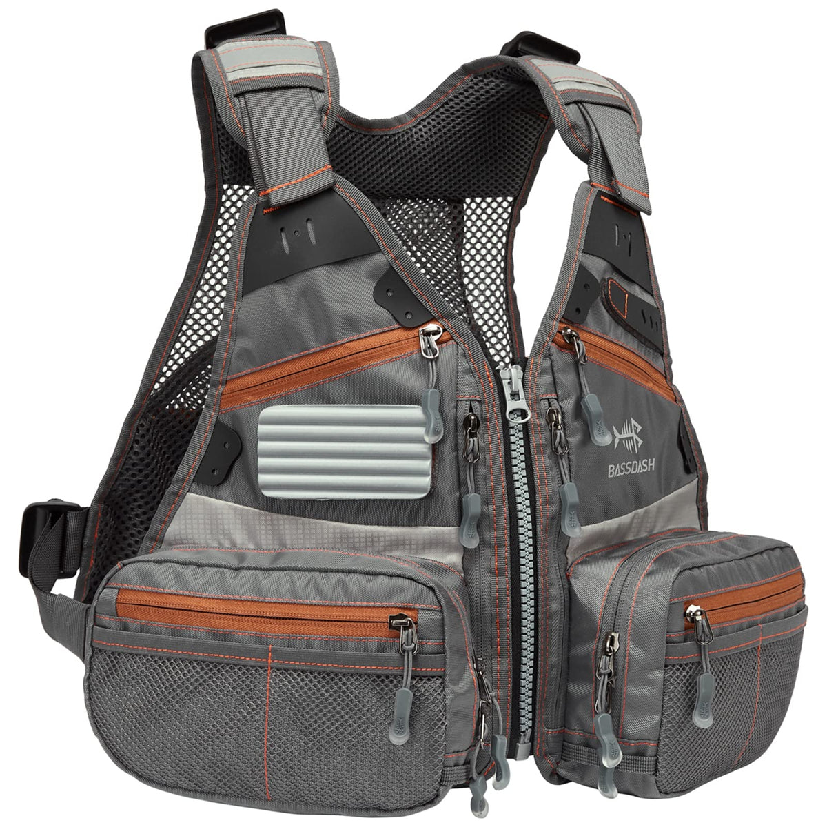 Front view of Bassdash Youths Kids Fly Fishing Vest FV09