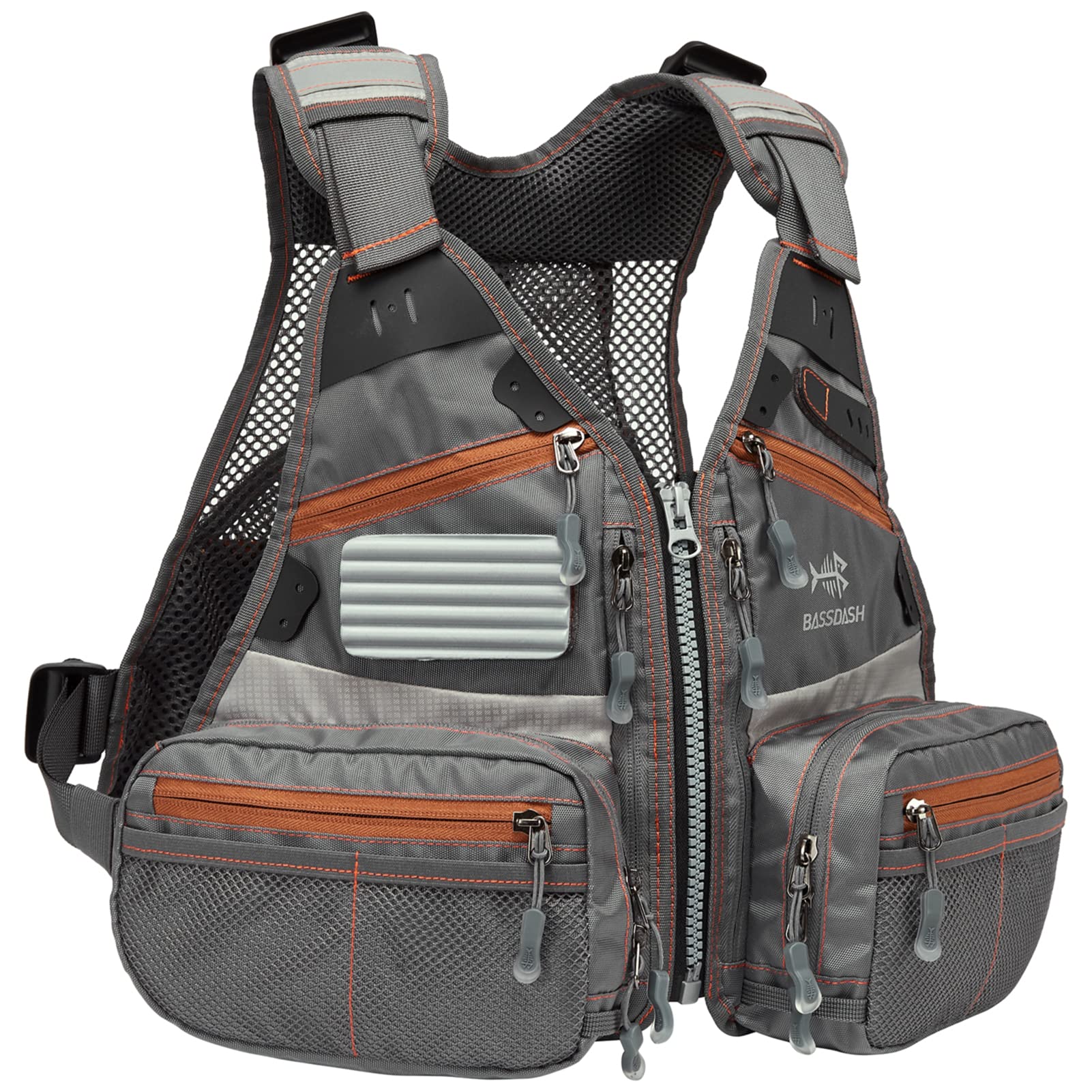 Bassdash Youths Kids Fly Fishing Vest with adjustable shoulder straps for a growing angler’s comfort.