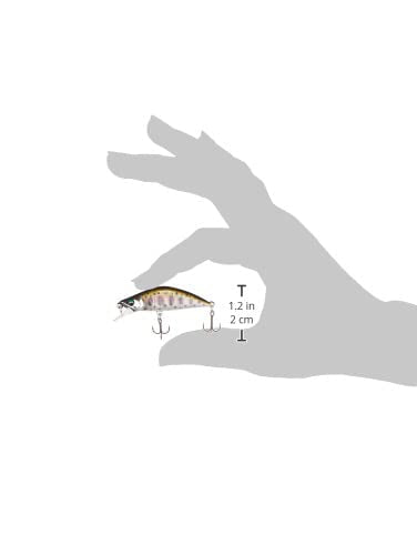 Bassday Mo-003 Mononofu 50S Yamame lure in hand demonstrates craftsmanship and beauty