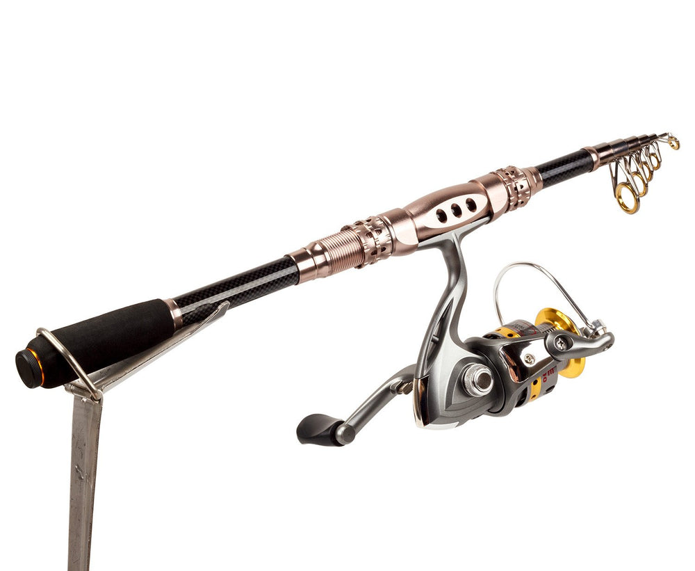 BASUNE fishing rod holder being used as a ground stand