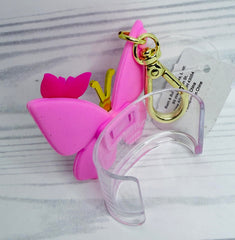 Exclusively designed for PocketBac sanitizers, showcasing a pink butterfly motif.