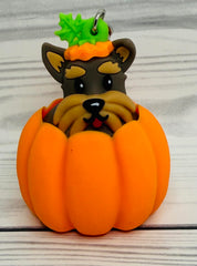 Bath & Body Works Pop-up Pup Pumpkin PocketBac Holder designed to pair with PocketBac sanitizer.