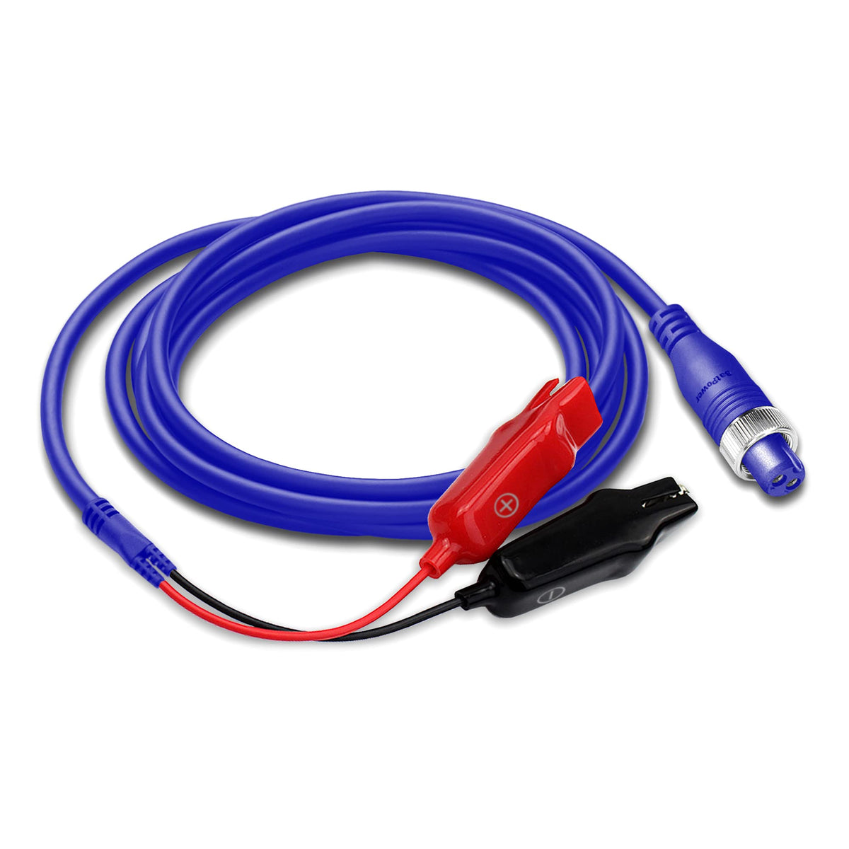 BatPower cord shows Banax Kaigen compatibility for seamless reel power connection