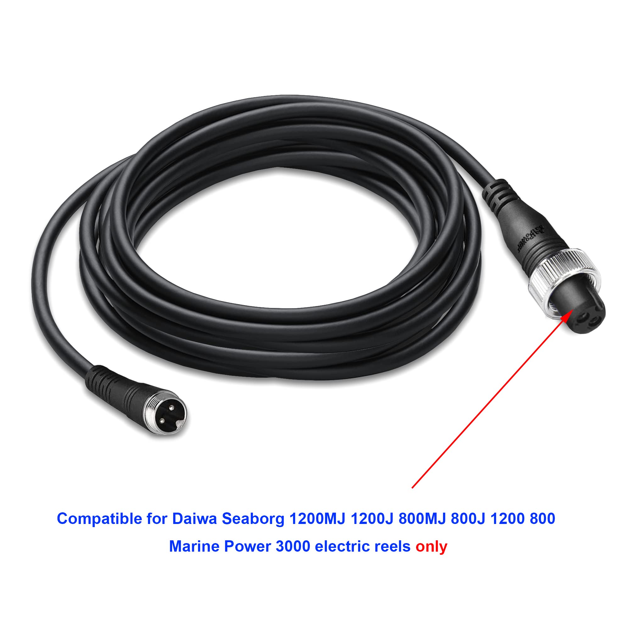 BatPower ProB cable for Daiwa Seaborg 800MJ — soft touch insulation reduces wear