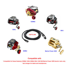 BatPower ProB FSB20A air cord connected to Seaborg reels for quick setup