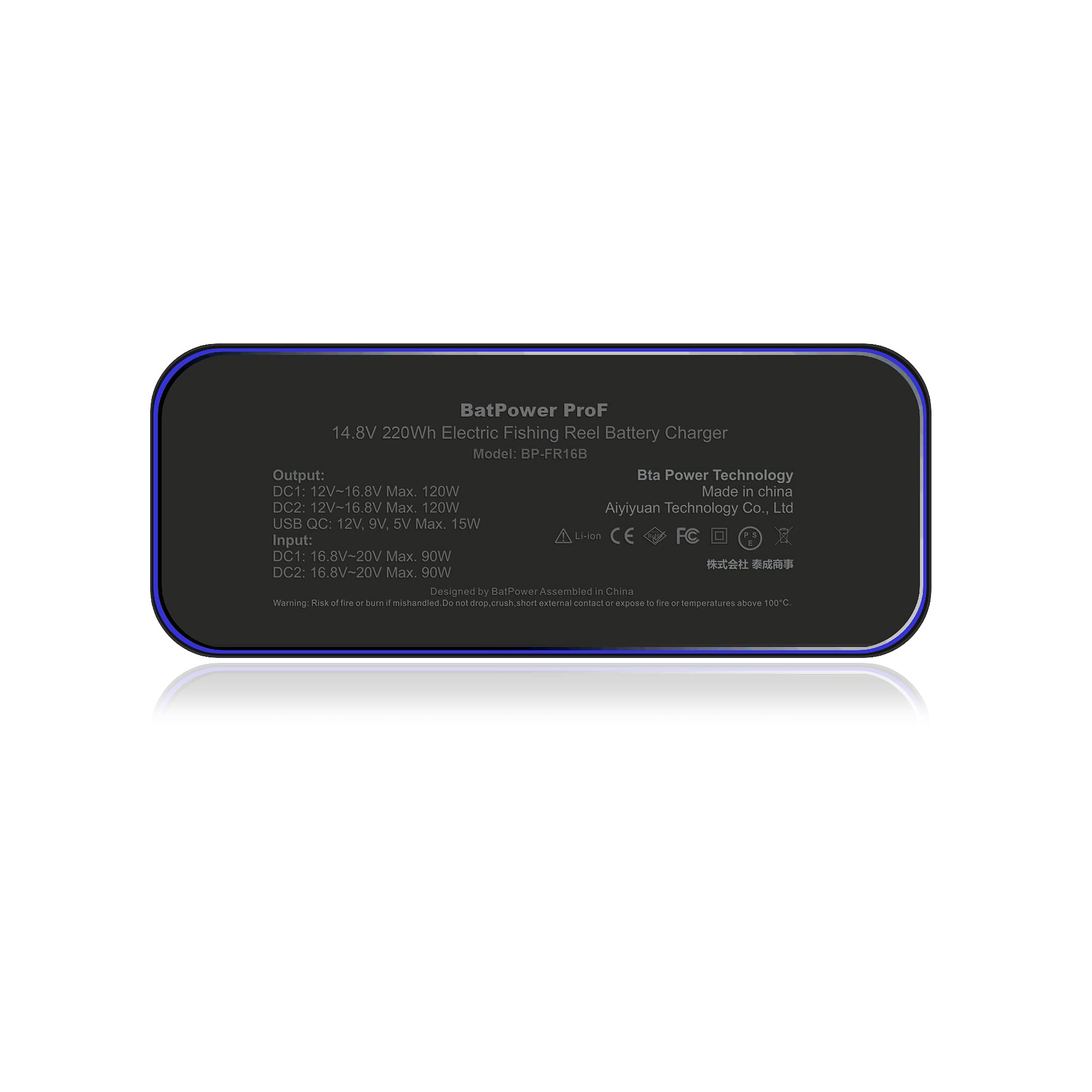 DC and USB outputs for versatile onboard charging.