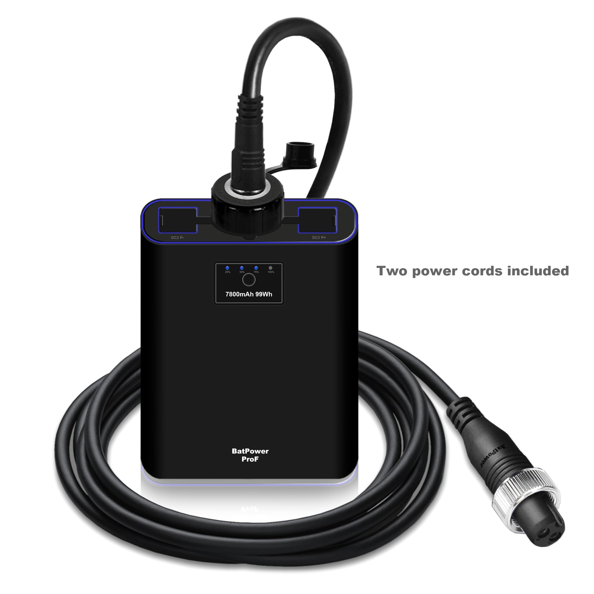 Lightweight BatPower ProF2 design ideal for mobile fishing setups.