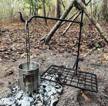 BATTLBOX Bushcraft Grill Set waxed canvas carry bag keeps components secure on trails.