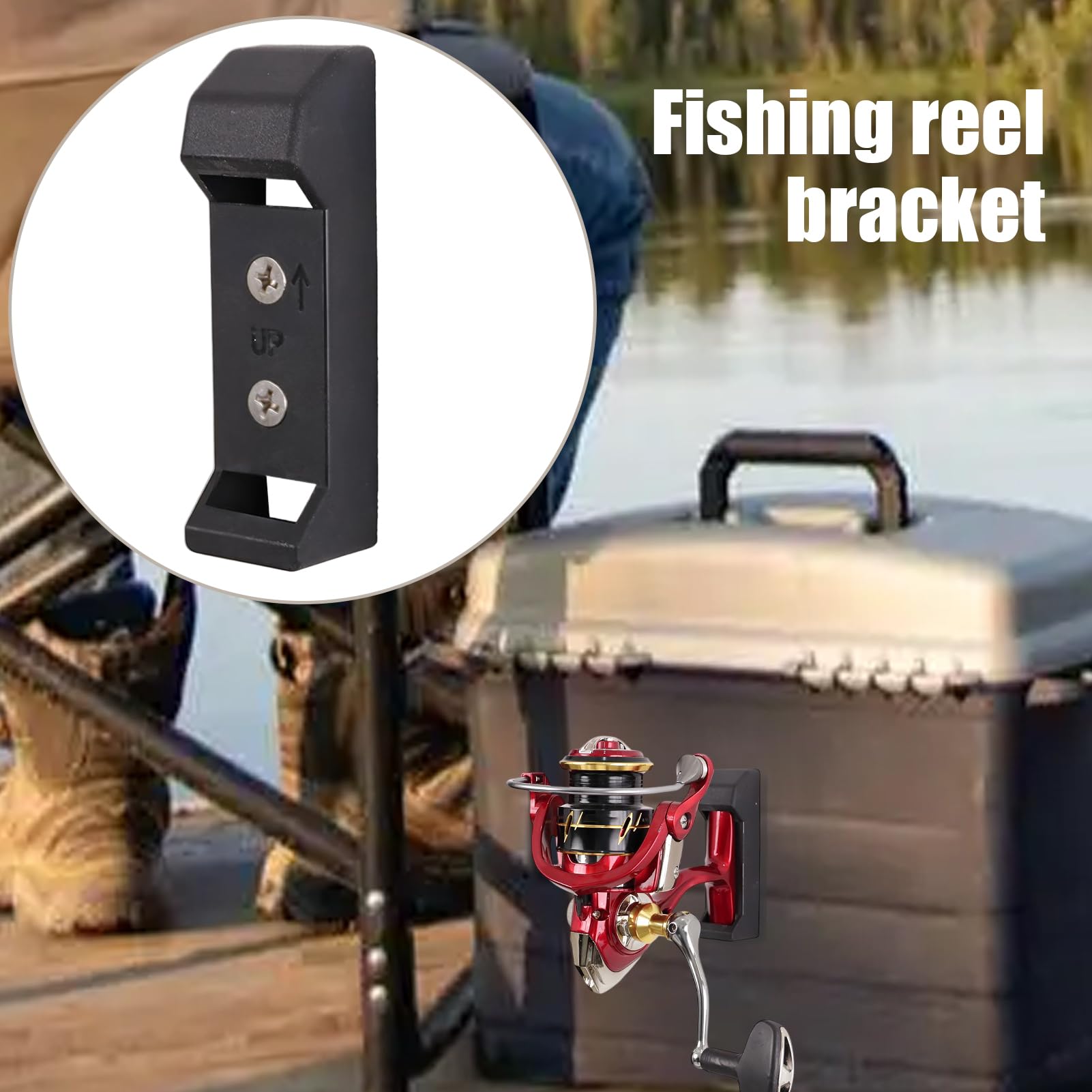 Bavokon reel holders close-up shows durable ABS construction for lasting use.