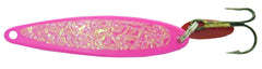 Bay De Noc 2PINKICE Swedish Pimple Jig for ice fishing with reliable action.