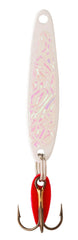 Bay De Noc 2WHITEICE 1-inch Swedish Pimple jig for ice fishing, proven lure action