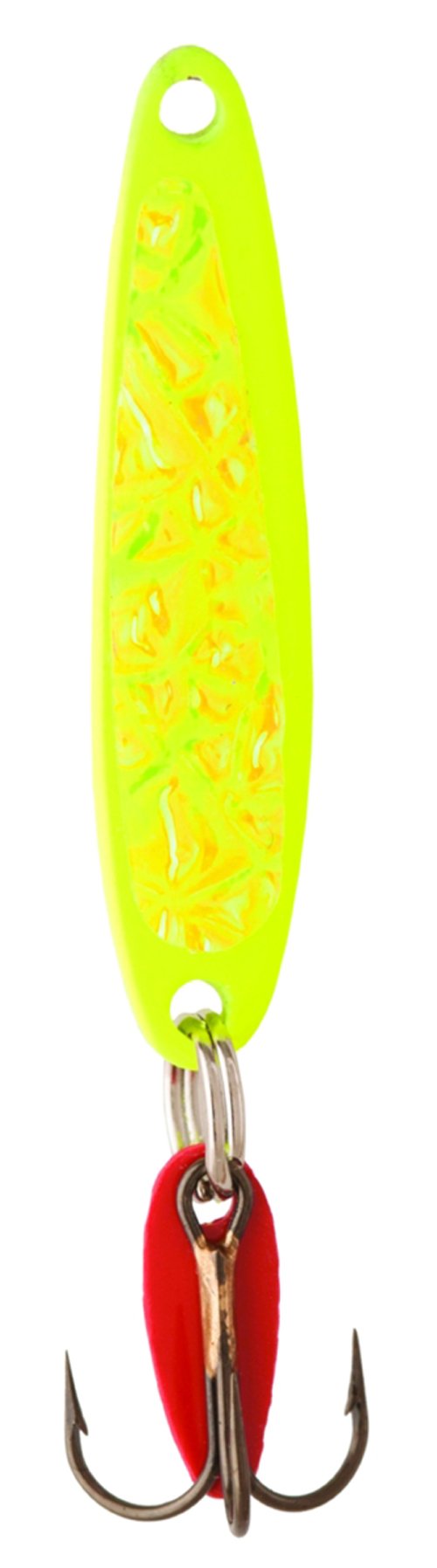 Bay de Noc 2YELLOWICE Swedish Pimple lure for ice fishing with crushed ice yellow color