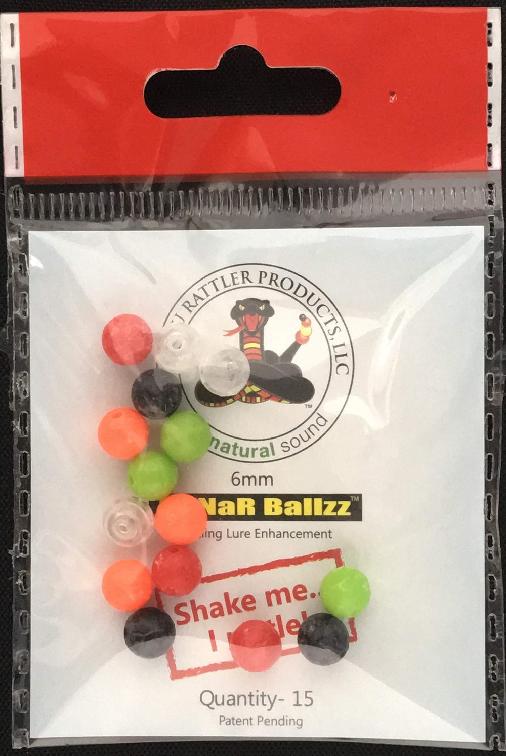 Bayou Rattler SoNaR BallZZ 6mm assorted beads for versatile freshwater and saltwater use.