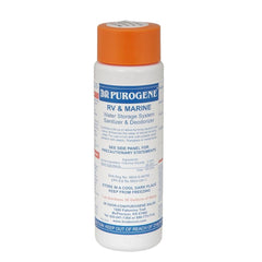 Pouring BayTec Purogene bottle to freshen stored water