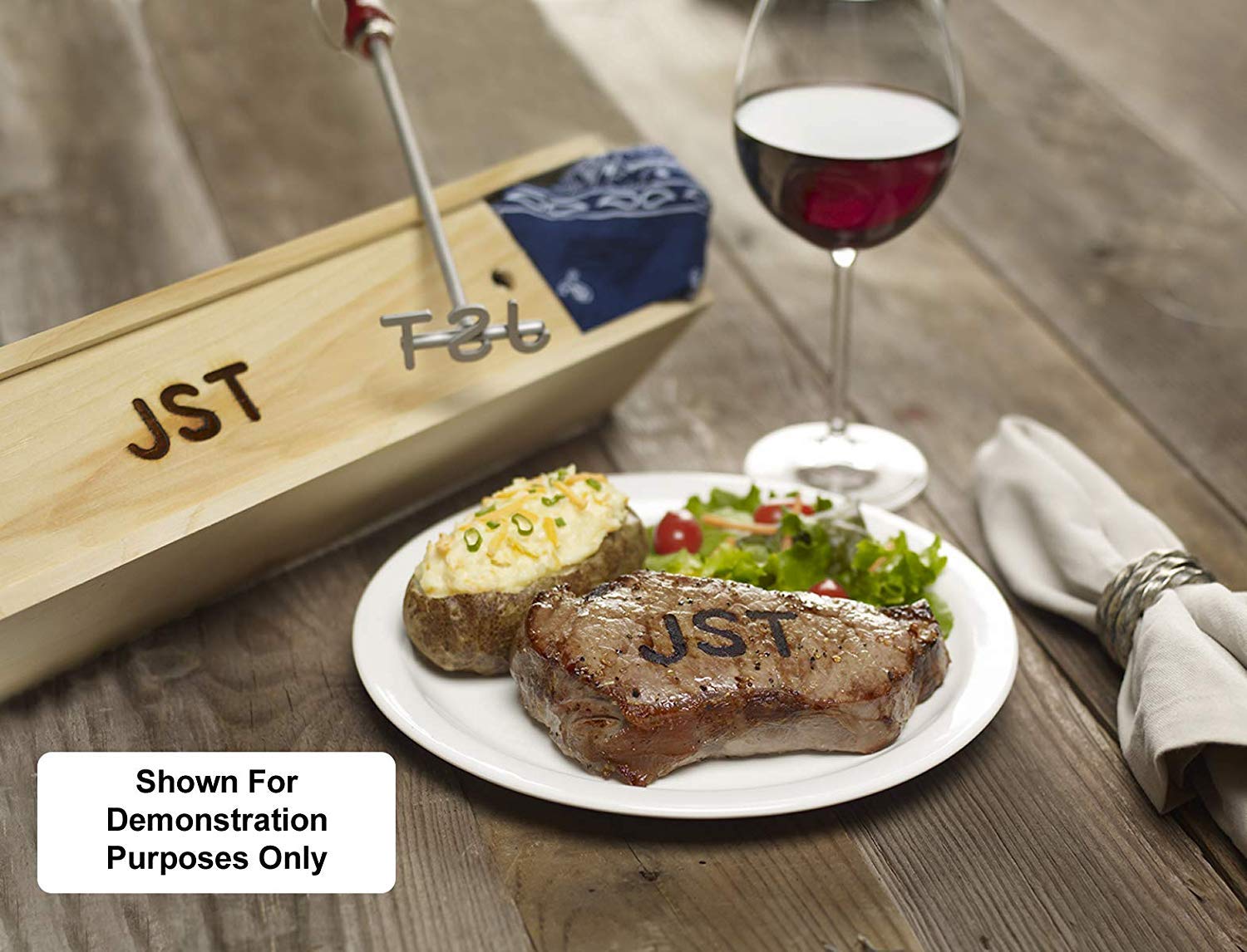 Circle S Steak Branding Iron closeup of 2-inch head for clear impressions