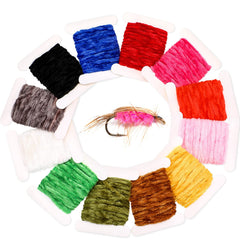 BBTO 12-piece fly tying chenille set – assorted colors