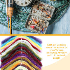 30 cm length fly tying material strip and color variety
