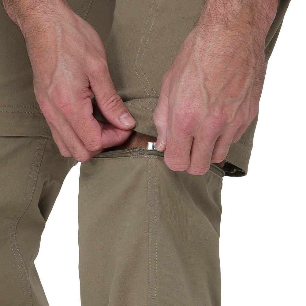 BC Clothing hiking convertible pants tan packable design ideal for travel.