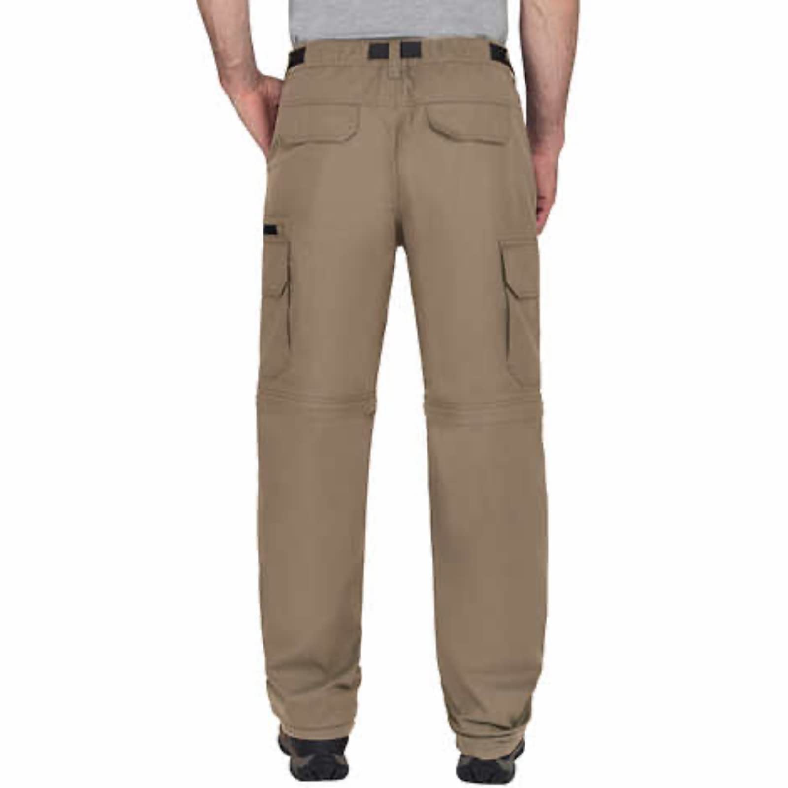 BC Clothing men’s convertible stretch pant sand side pockets secure storage example
