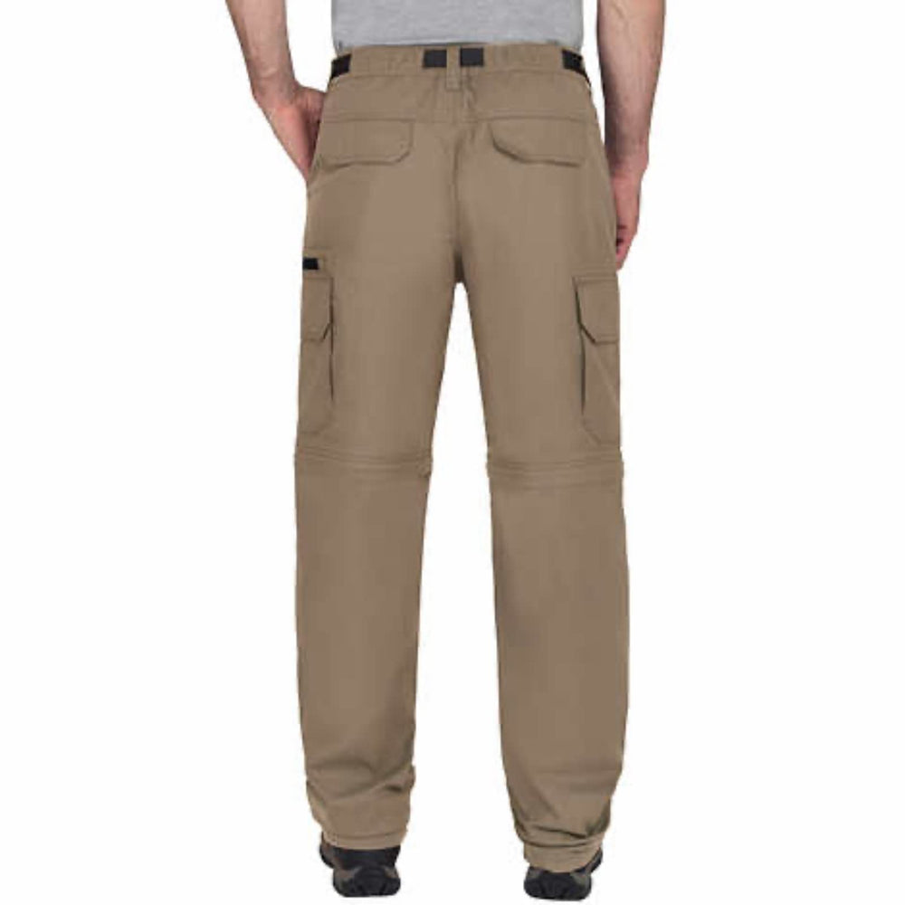 BC Clothing men’s convertible stretch pant sand side pockets secure storage example