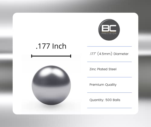 BC Precision 177 Cal BBs, 4.5mm size, ideal for consistent accuracy.
