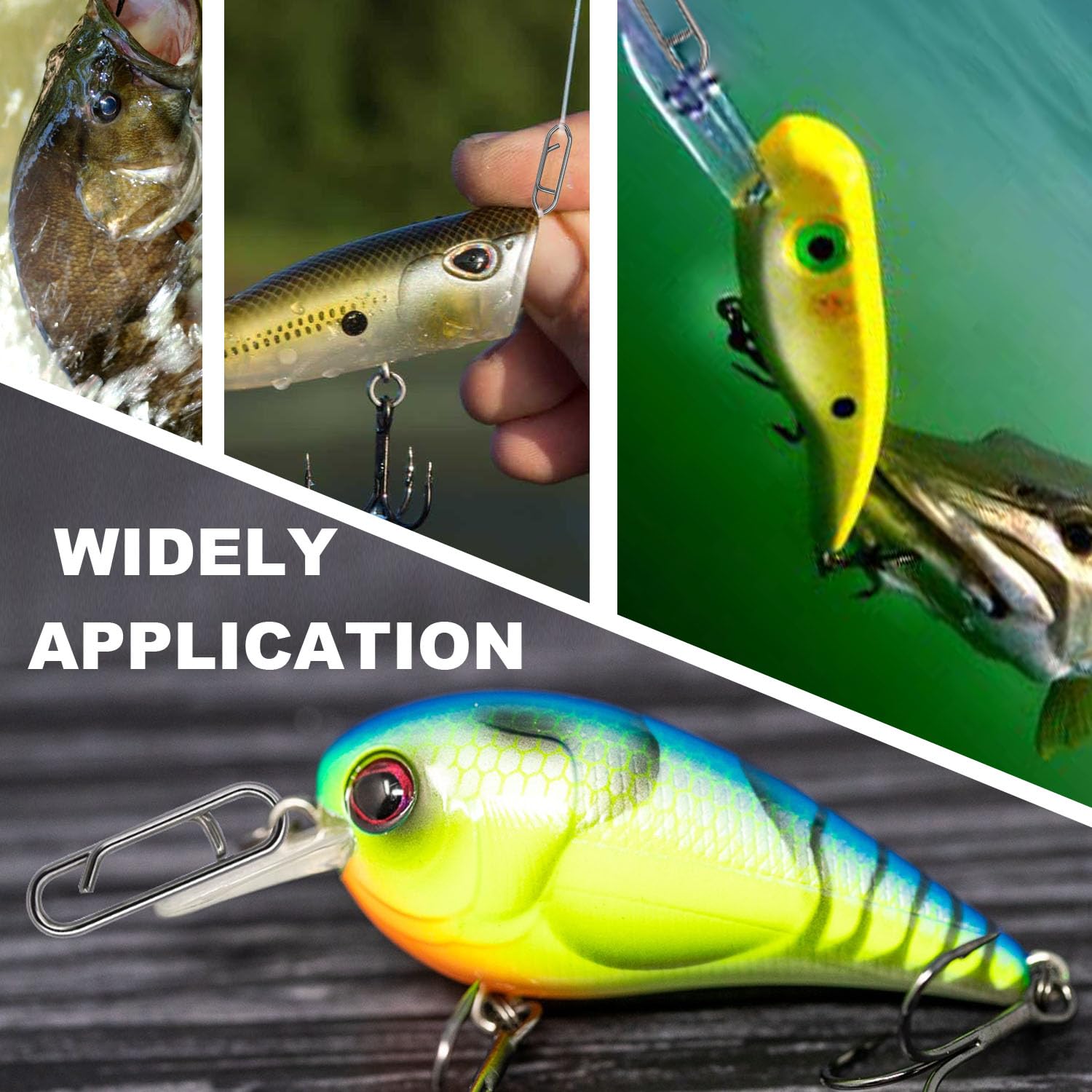 Five sizes of quick-change clips for versatility