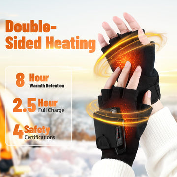 BDFDSJ heated gloves feature fingerless design for touchscreen use