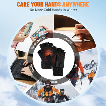 BDFDSJ heated gloves suited for indoor and outdoor winter activities