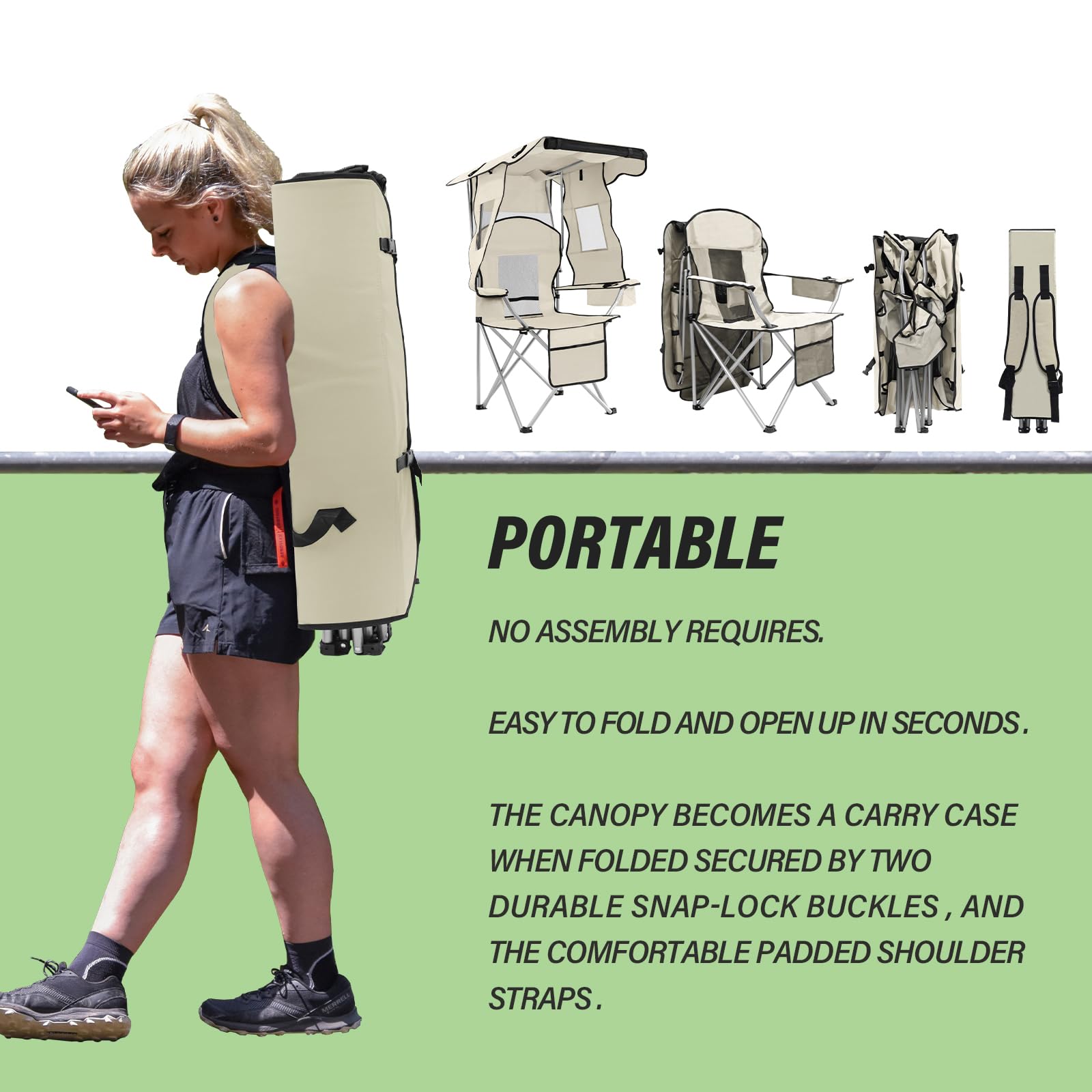 BDL mesh-backrest promotes airflow during long sunny sessions and camps.