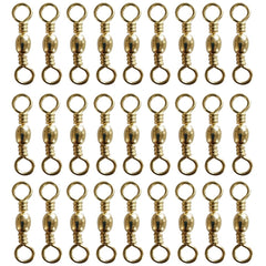 BE-TOOL gold figure-eight ring close-up with smooth rotation for tangle-free fishing