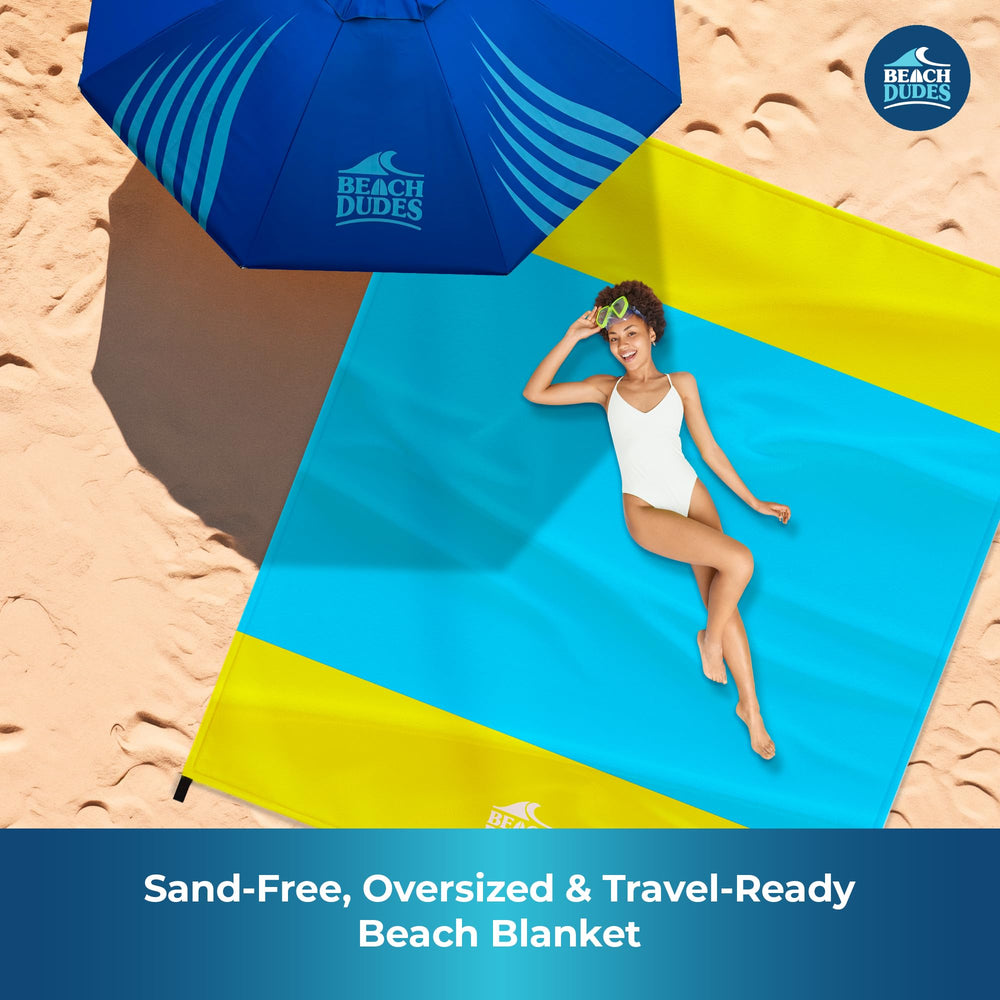 Beach Dudes Waterproof Quick-Dry Blanket stays dry and pack-ready